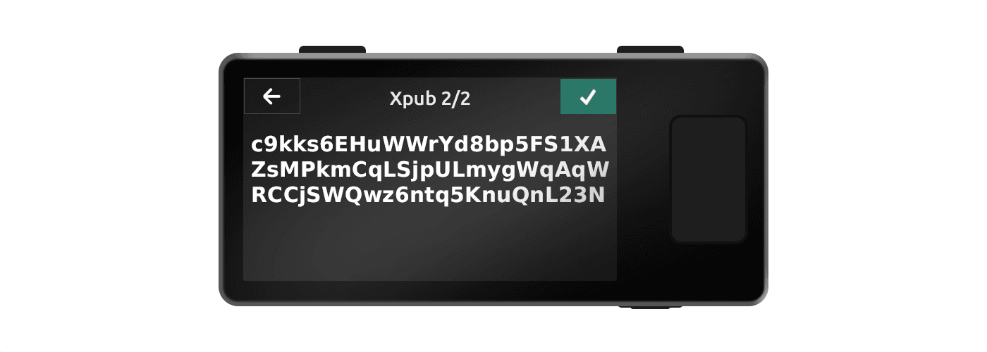 Jade multisig QR shown full screen