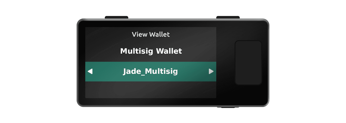 Registered multisig file selected for export