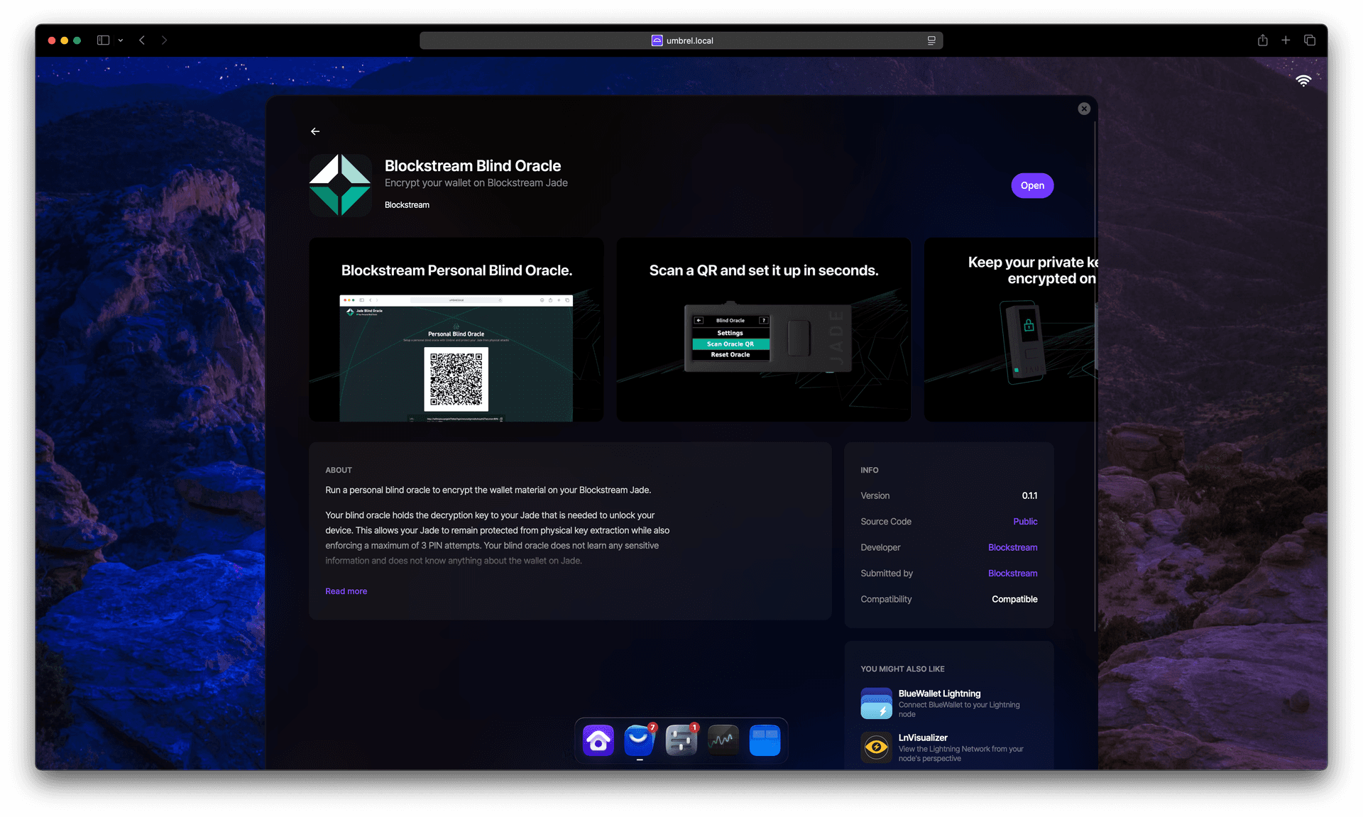Blockstream Blind Oracle app in the App Store
