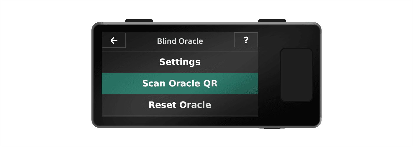 Blind oracle used to initialize and unlock the device