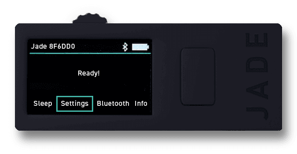 Jade Settings with Wallet-Erase PIN
