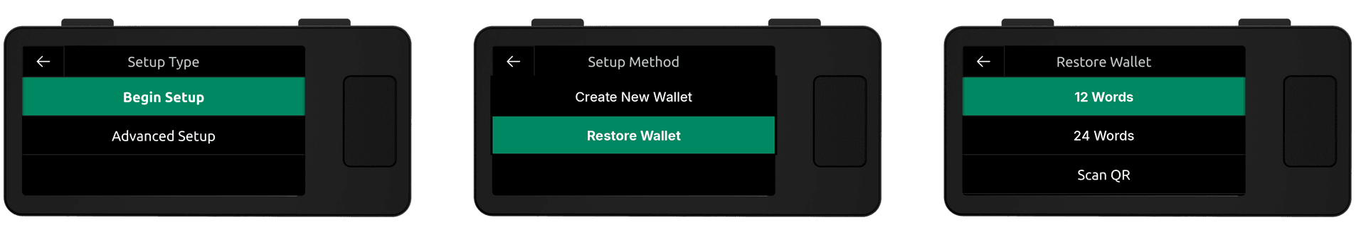 Jade restored and using the previous wallet