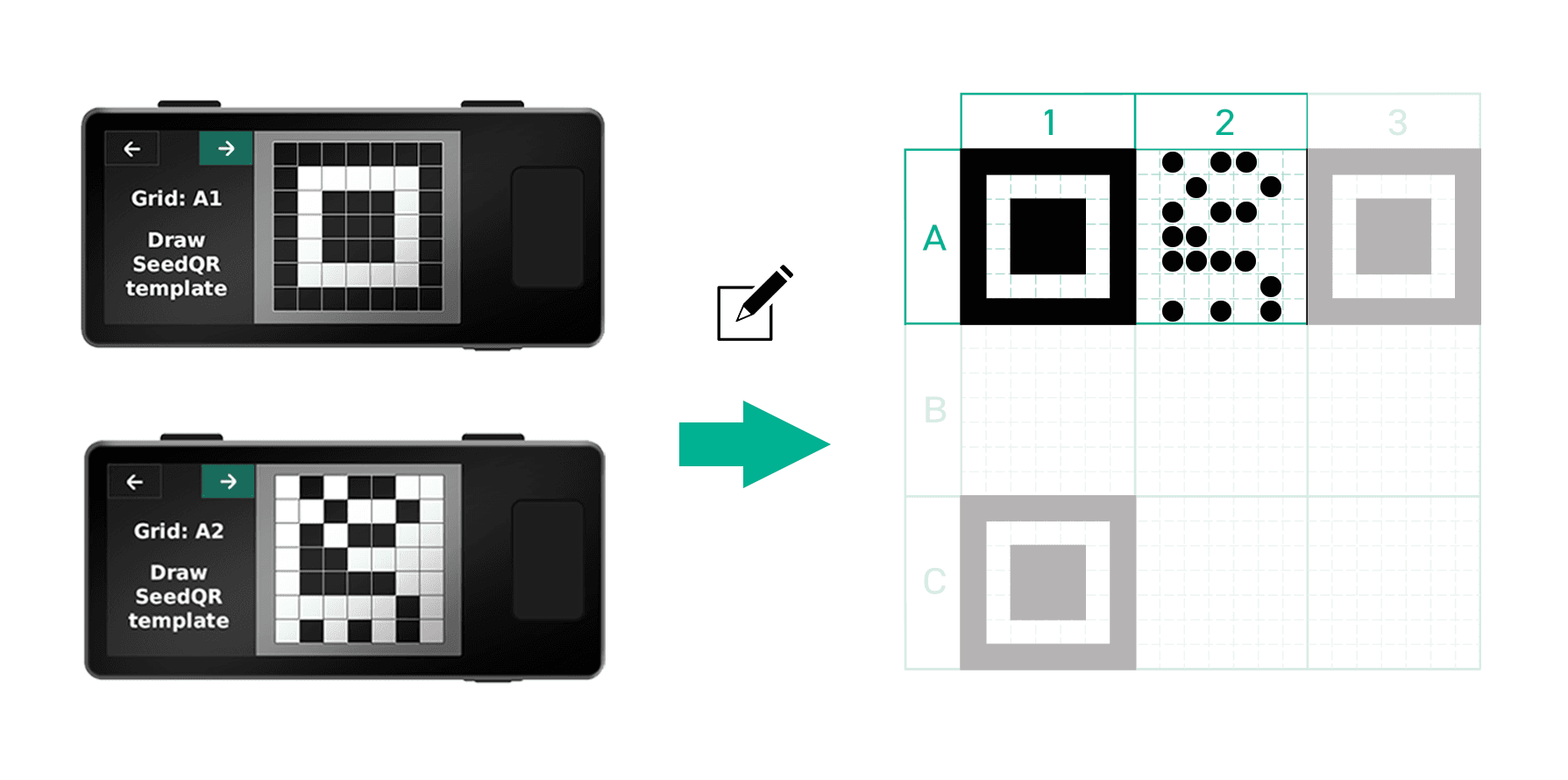 SeedQR option screen 2