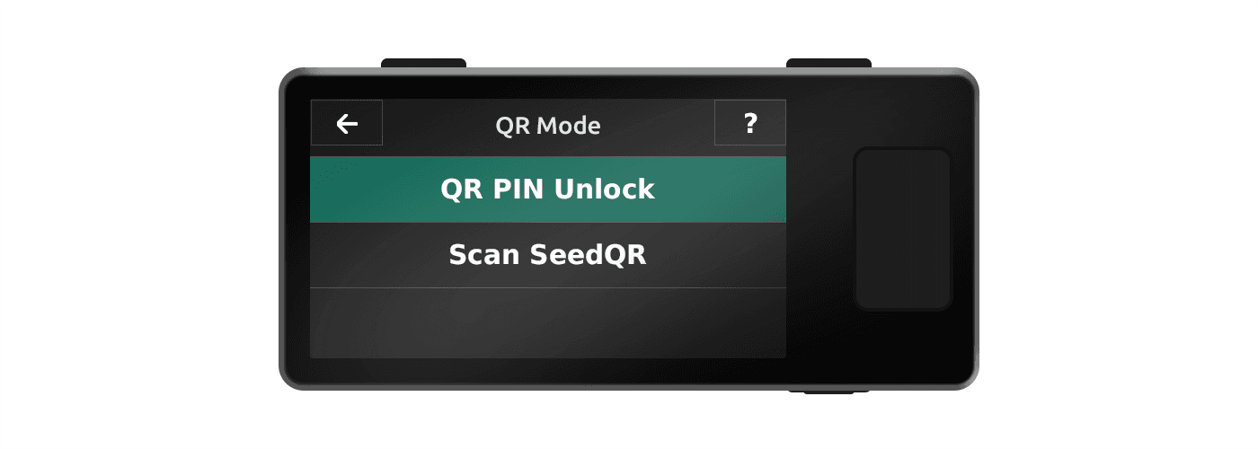 QR Mode ready screen 2