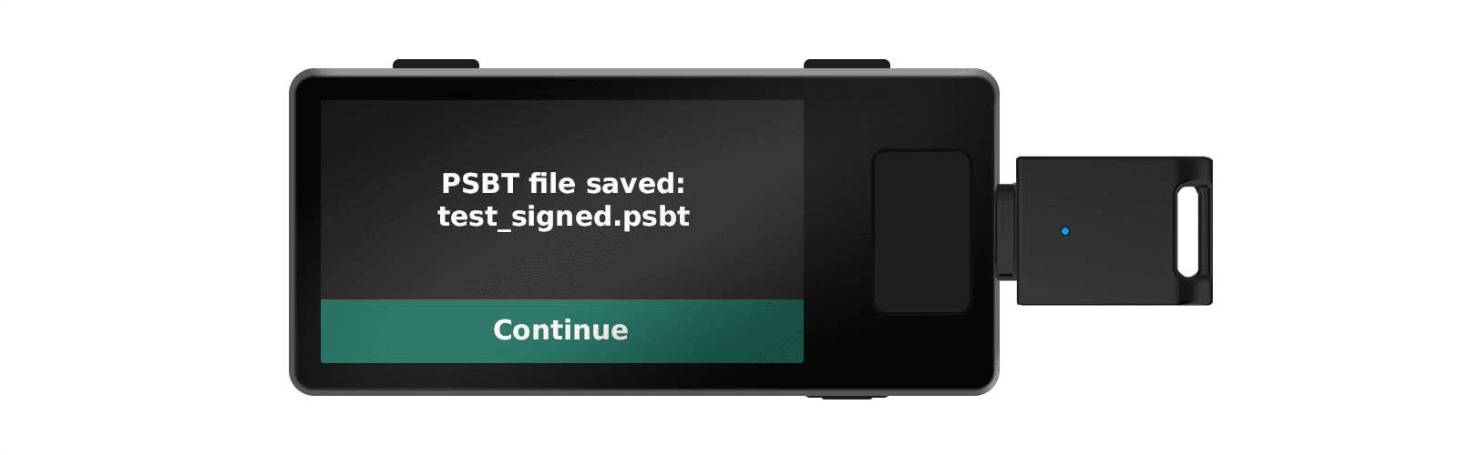 Companion app broadcasting the signed transaction