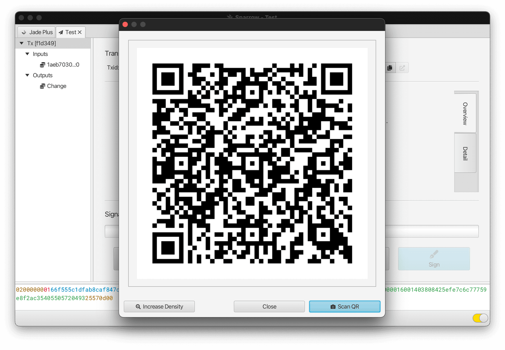 Companion app QR reading guidance