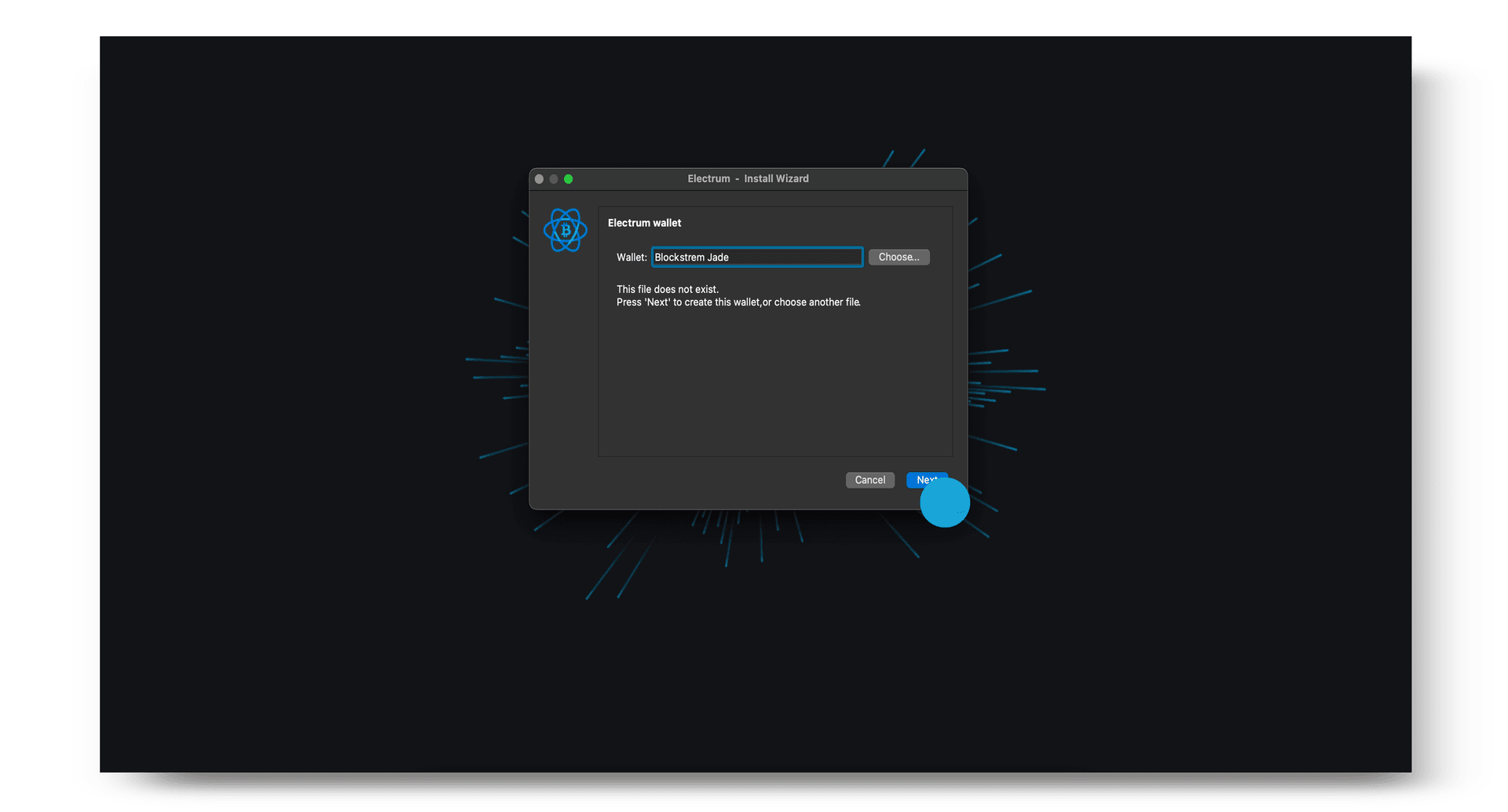Electrum wallet name entry