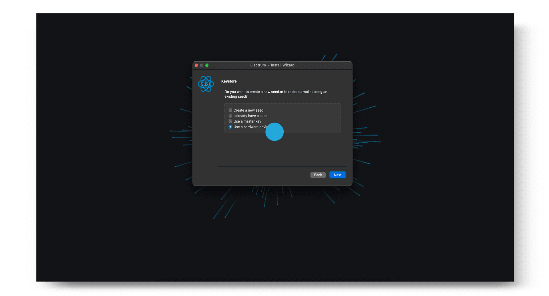 Electrum device detection step