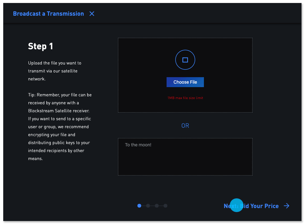 File selection with Next: Bid Your Price