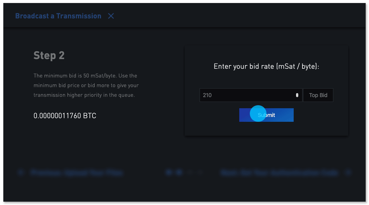 Bid entry setting transmission queue priority