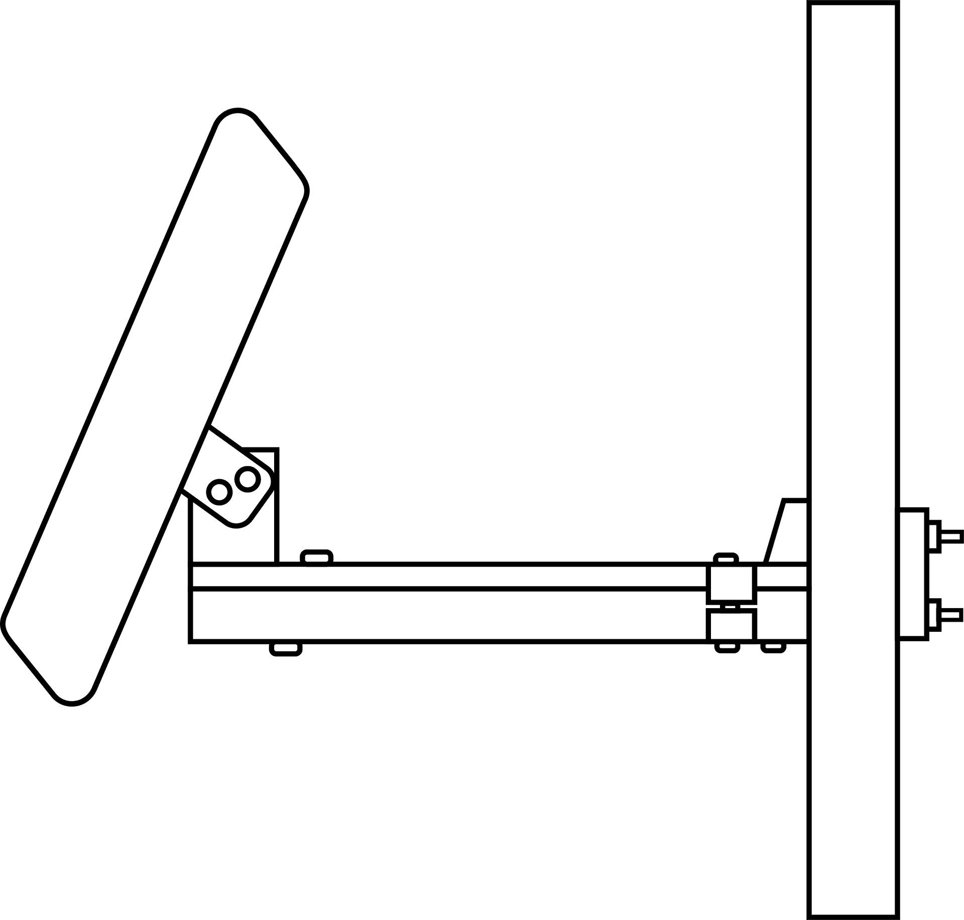 Antenna mounted to a structural beam or pole