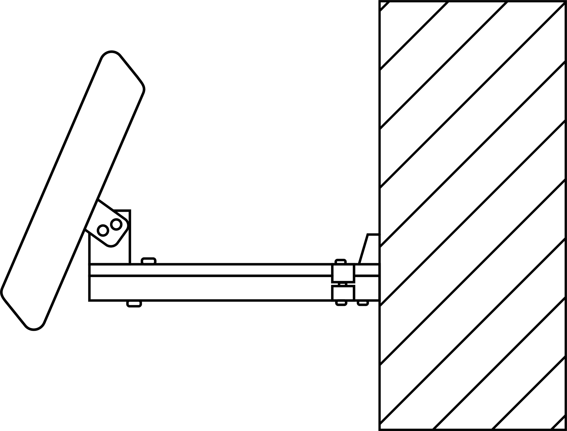 Antenna mounted to an external wall