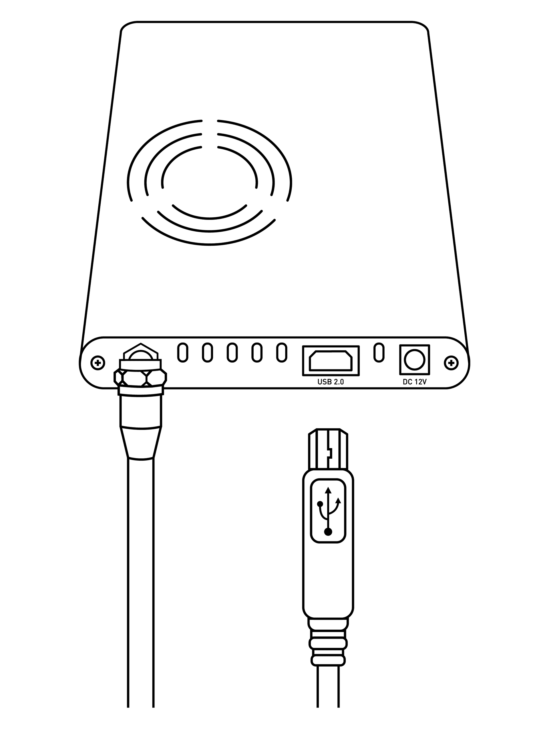 USB cable connected to the TBS5927