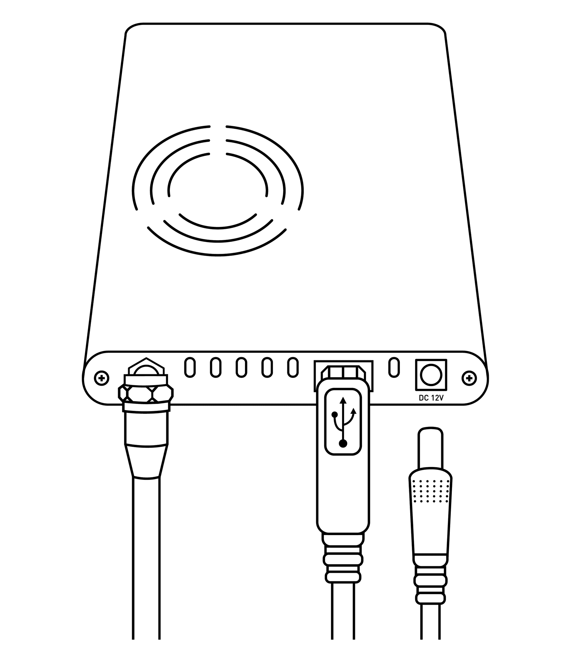 AC adapter connected to the TBS5927