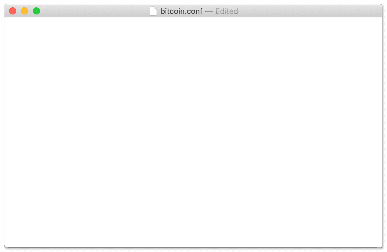 bitcoin.conf open in a text editor