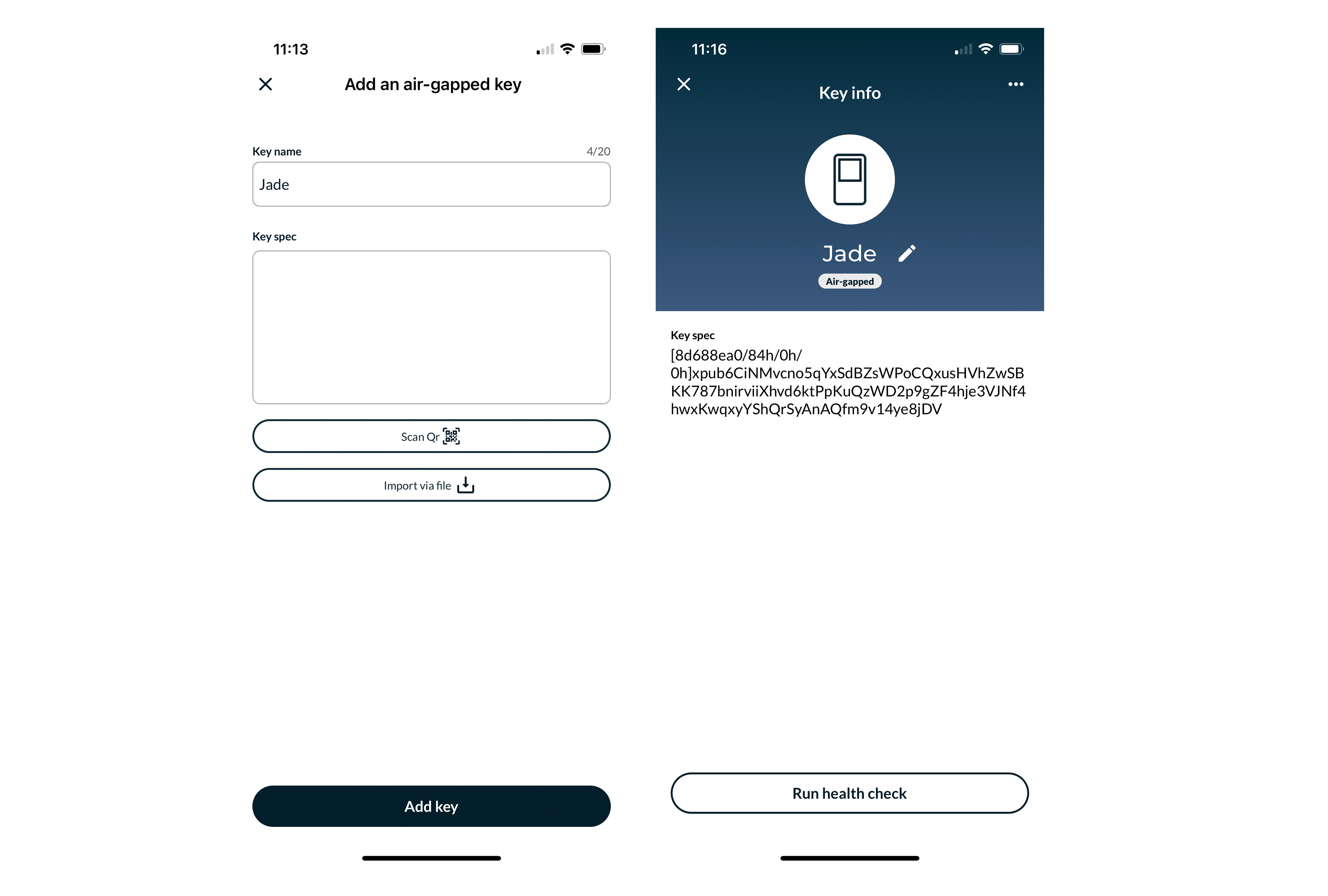Add Jade to a QR supported app Blockstream Help Center