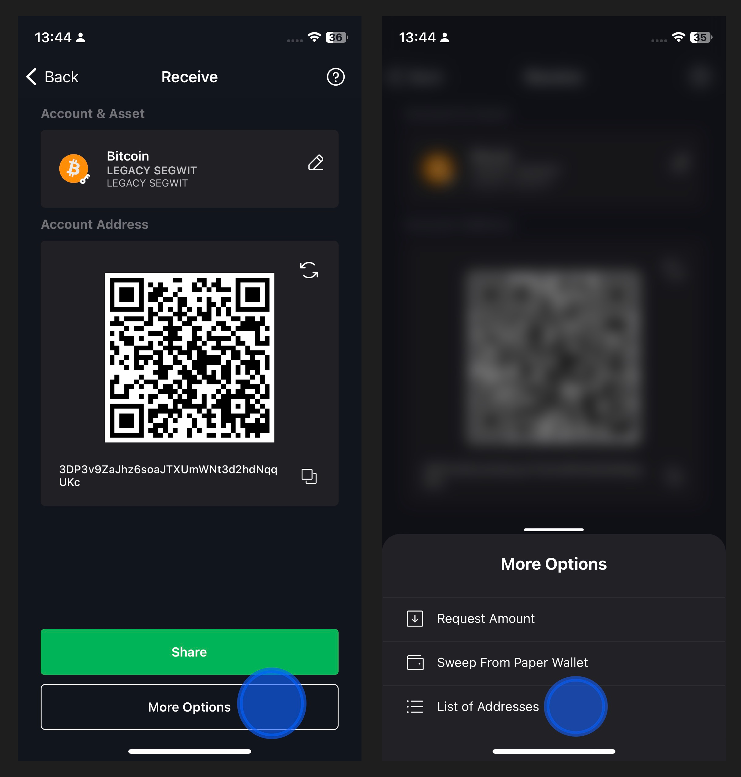How can I sign or authenticate a message, using an address of my wallet