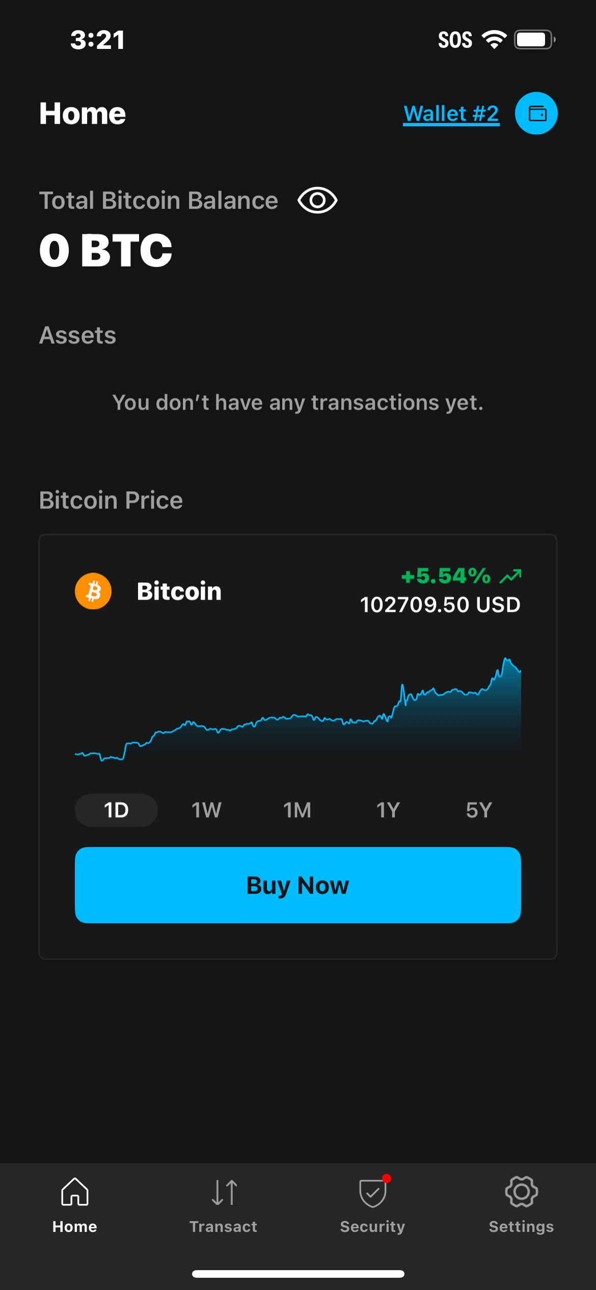 Transact tab