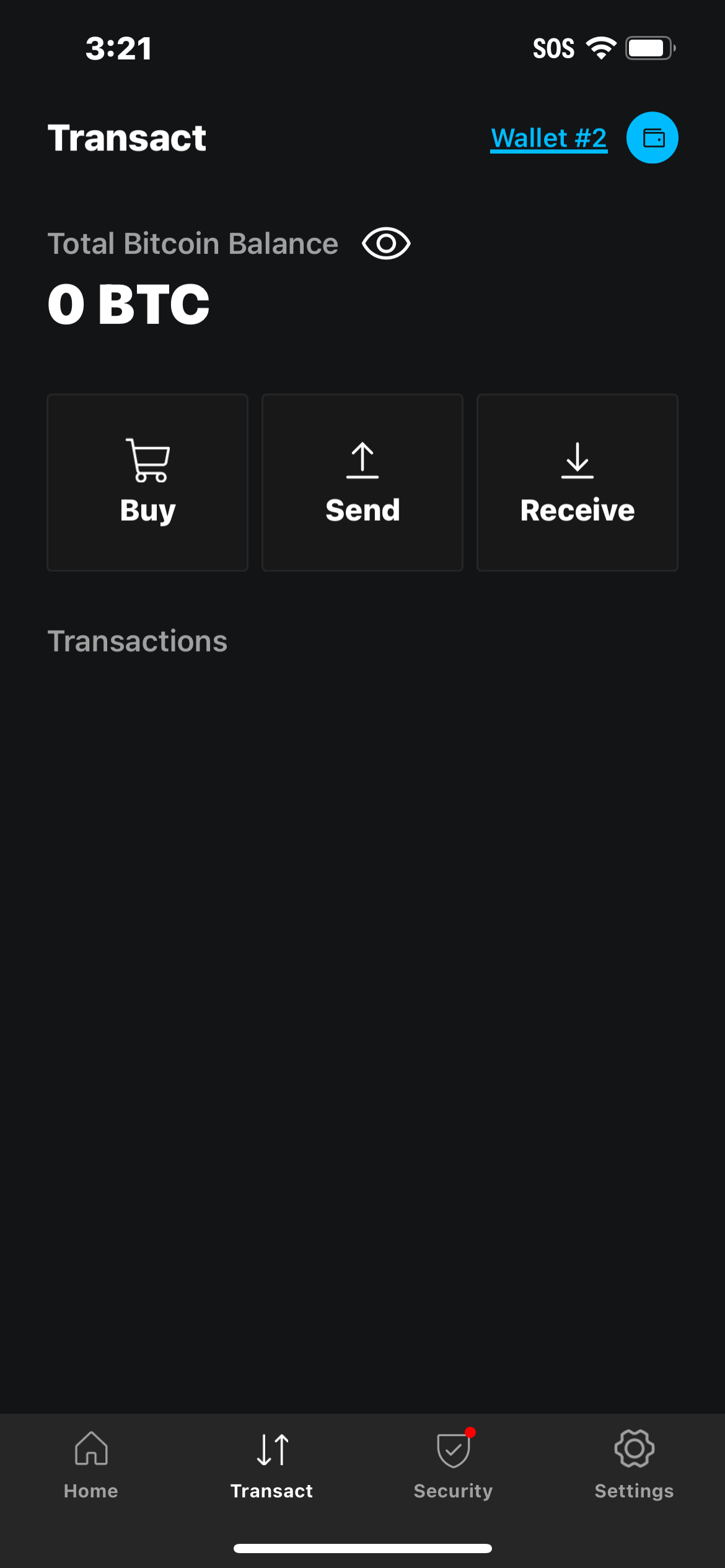 Receive screen