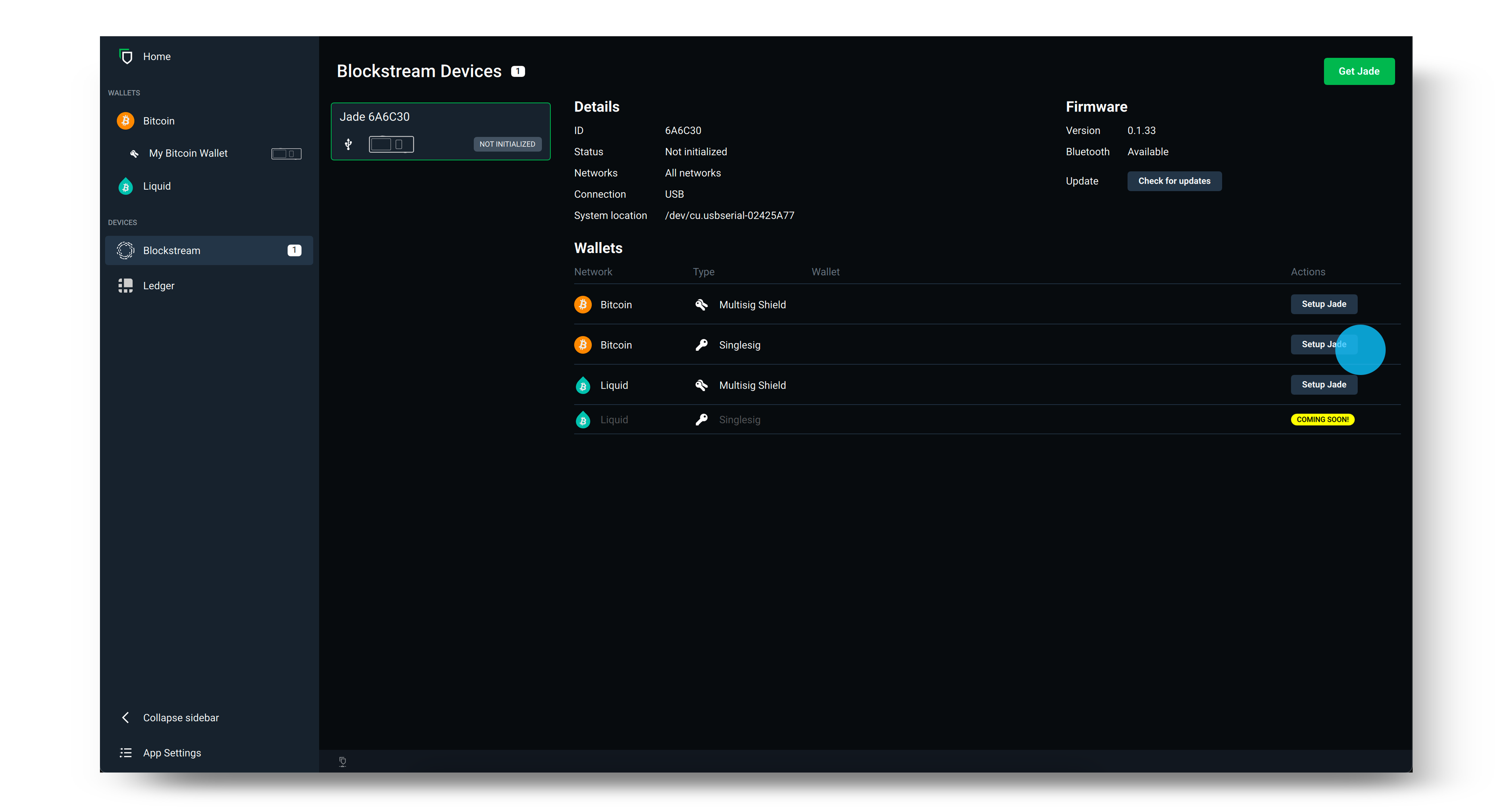 Blockstream Jade Quickstart Guide for Desktop – Blockstream Help Center